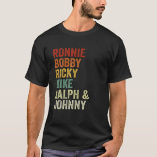 Vintag Retro Ronnie Bobby Ricky Mike Ralph und Jo T-Shirt
