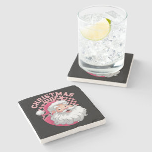 Vintag Retro Rosa Weihnachten Steinuntersetzer