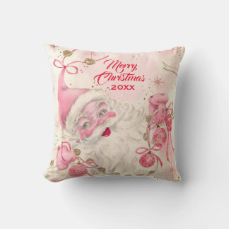 Vintag Retro Rosa Weihnachtsfeiertag Kissen