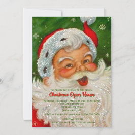 Vintag Retro Santa Claus Weihnachten Einladung