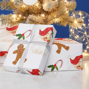 Vintag Retro Santa Claus Weihnachtsmuster Geschenkpapier