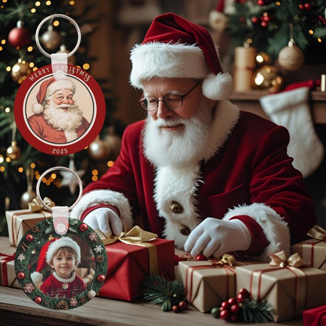 Vintag Retro Santa Schlüsselanhänger (Von Creator hochgeladen)