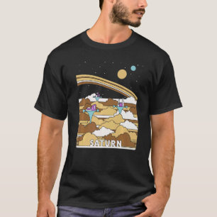 Vintag Retro Saturn Nationalpark Saturn Rings L T-Shirt