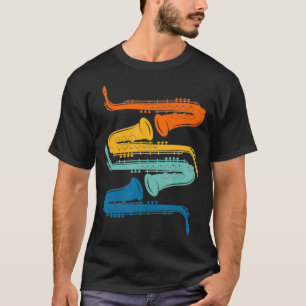 Vintag Retro Saxophon T-Shirt
