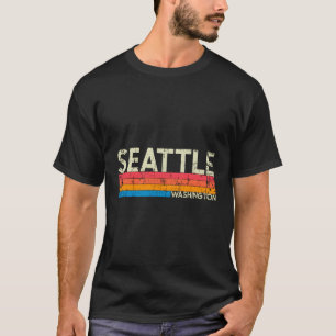 Vintag Retro Seattle Washington Distressed Souven T-Shirt