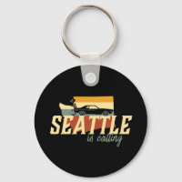 Vintag Retro Seattle Washington USA City Map