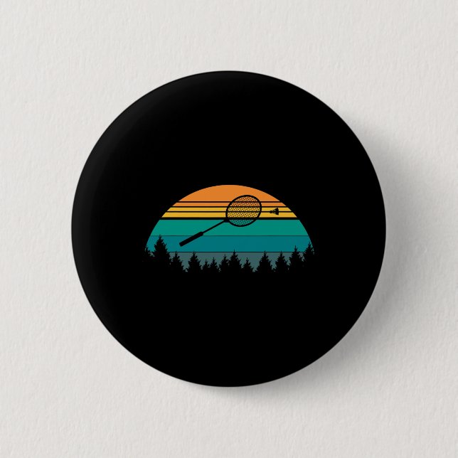 Vintag Retro Shuttle Badminton 2 Button (Vorderseite)
