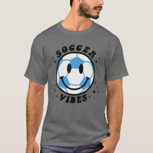 Vintag Retro Soccer Vibes Smiley 80'S 90'S A T-Shirt