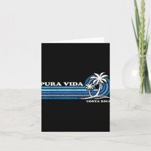 Vintag Retro Sommerurlaub Costa Rica Pura Vida Karte