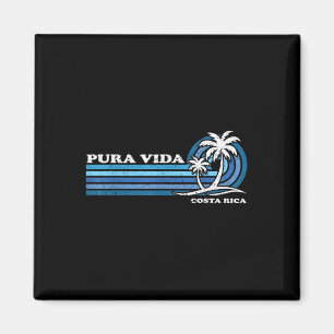 Vintag Retro Sommerurlaub Costa Rica Pura Vida Magnet