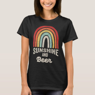 Vintag Retro-Sonnenschein und Bier-Alkoholisches G T-Shirt