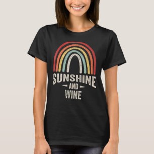 Vintag Retro-Sonnenschein und Weinalkohol T-Shirt