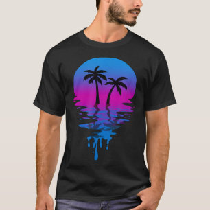 Vintag Retro Sonnenuntergang Palme Tree T-Shirt