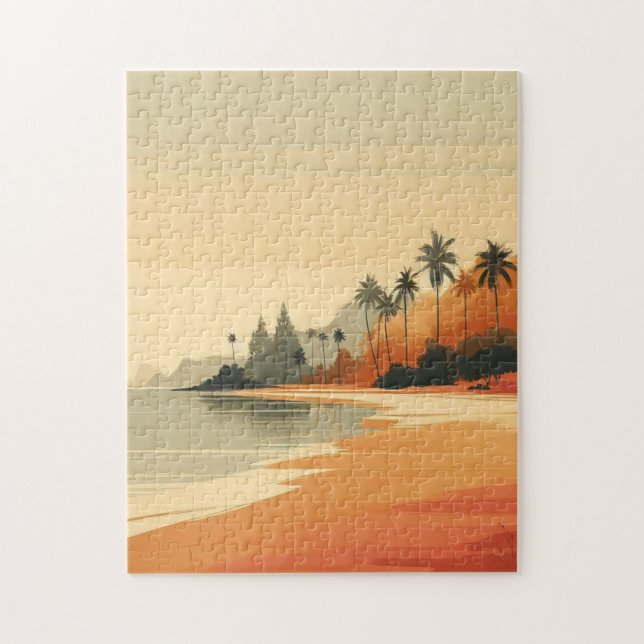 Vintag/Retro-Strand/tropisch Puzzle (Vertikal)