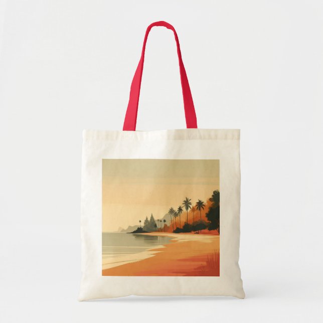 Vintag/Retro-Strand/tropisch Tragetasche (Vorne)