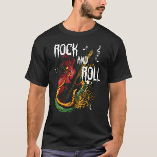 Vintag Retro Style 80er Rock & Roll Music Gitarre T-Shirt