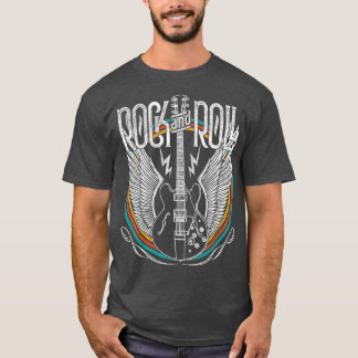 Vintag Retro Style 80er Rock Roll Music Gitarre T-Shirt