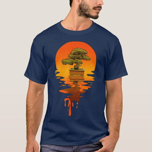 Vintag Retro Style Bonsai T-Shirt (Vorderseite)
