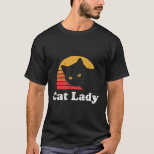 Vintag Retro Style Cat Lady 80s Hoodie T-Shirt