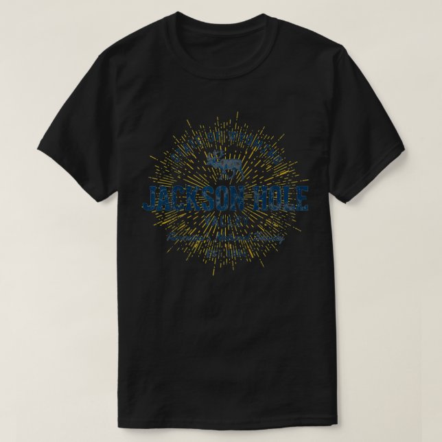 Vintag Retro Style Jackson Hole T-Shirt (Design vorne)