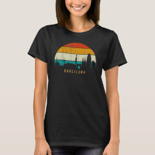 Vintag Retro Style Sunset City Skyline City City T-Shirt