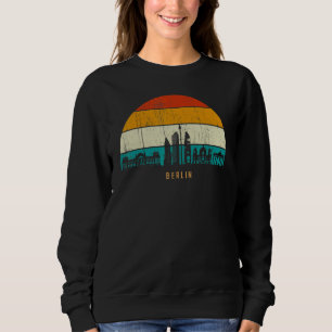 Vintag Retro Style Sunset Deutschland skyline city Sweatshirt