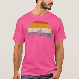 Vintag Retro Style Sunset Deutschland skyline city T-Shirt