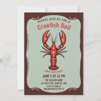 Vintag Retro Summer Seafood Crawfish Party