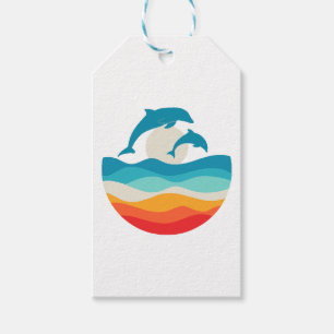 Vintag Retro Summer Time Beach Dolphin Geschenkanhänger