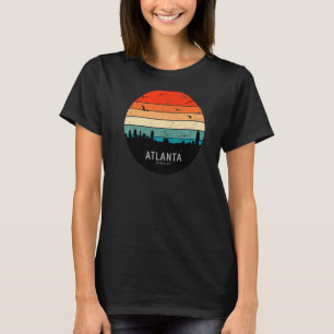 Vintag Retro Sunset Atlanta City Skyline Atlanta T-Shirt