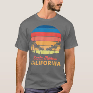 Vintag Retro Sunset Cali Souvenirs Santa Monica T-Shirt