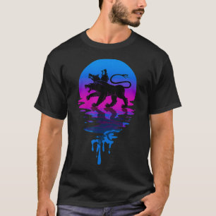 Vintag Retro Sunset Cerberus T-Shirt