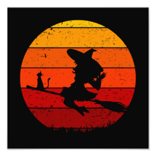 Vintag Retro Sunset Halloween I Fotodruck