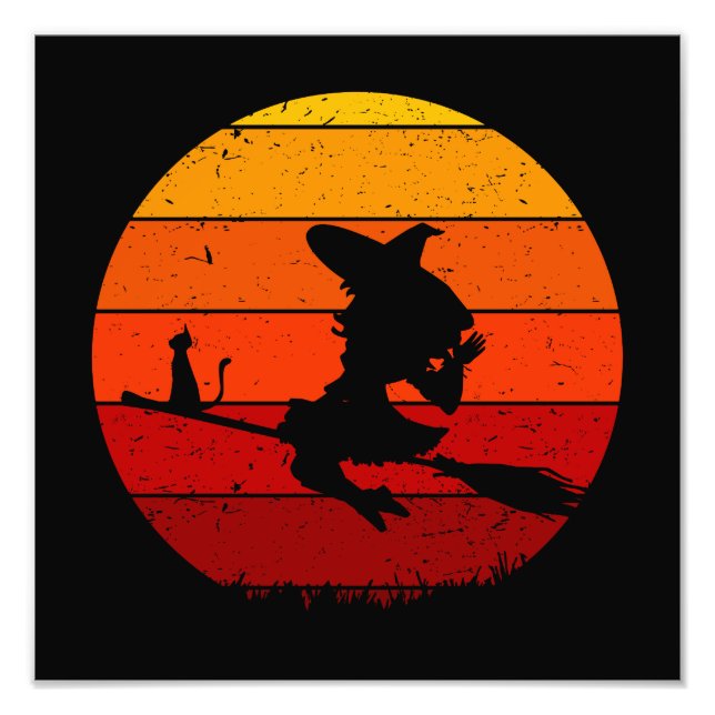 Vintag Retro Sunset Halloween I Fotodruck (Vorne)