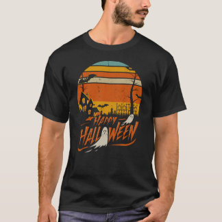 Vintag Retro Sunset Halloween T-Shirt