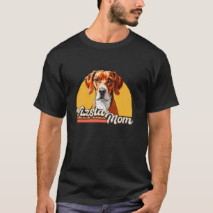 Vintag Retro Sunset Hund Mama Vizsla Hausbesitzer T-Shirt
