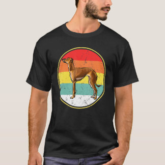 Vintag Retro Sunset Italienischer Grauhund T-Shirt