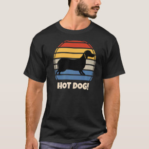 Vintag Retro Sunset Niedliche Dackel Wurst Weiner T-Shirt