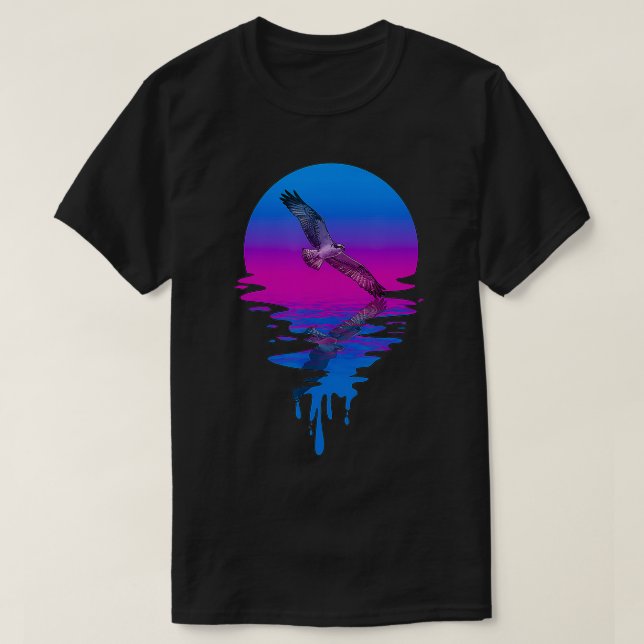 Vintag Retro Sunset Osprey T-Shirt (Design vorne)