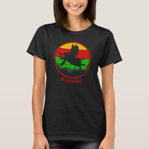 Vintag Retro Sunset Weihnachts Angel Trumpet T-Shirt