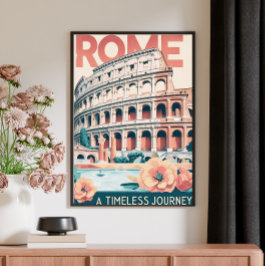 Vintag Retro Travel Poster - Rom, Italien