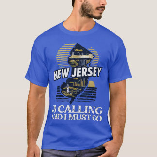 Vintag Retro Travel Slogan New Jersey ruft an T-Shirt