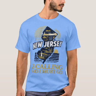 Vintag Retro Travel Slogan New Jersey ruft an T-Shirt