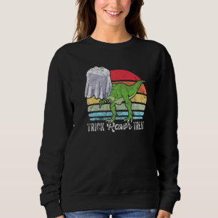 Vintag Retro Trick Rawr Leckerei Ghost Dino Trex H Sweatshirt