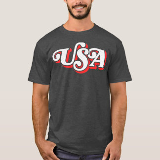 Vintag Retro Typografie Patriotic 4. Juli T-Shirt