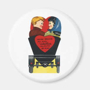 Vintag Retro Valentinstag, Liebe und Romantik Magnet