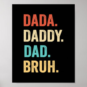 Vintag Retro Vatertag Outfit Dada Daddy Vater Poster