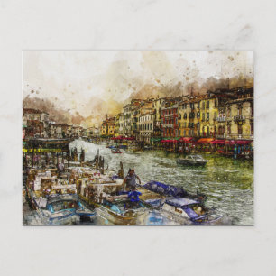Vintag Retro Venedig Italien Tourismus Postkarte