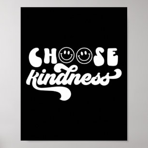 Vintag Retro Wählen Sie Kindness Smile Face Inspir Poster