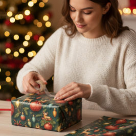 Vintag & Retro Weihnachten Geschenkpapier Set